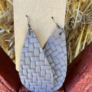 Handmade leather earrings